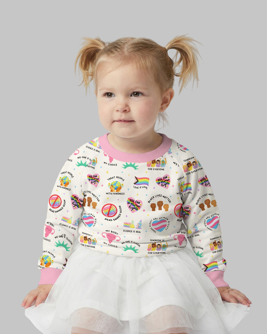 Big Fan Of Human Rights Family Matching Crewneck Sweatshirt