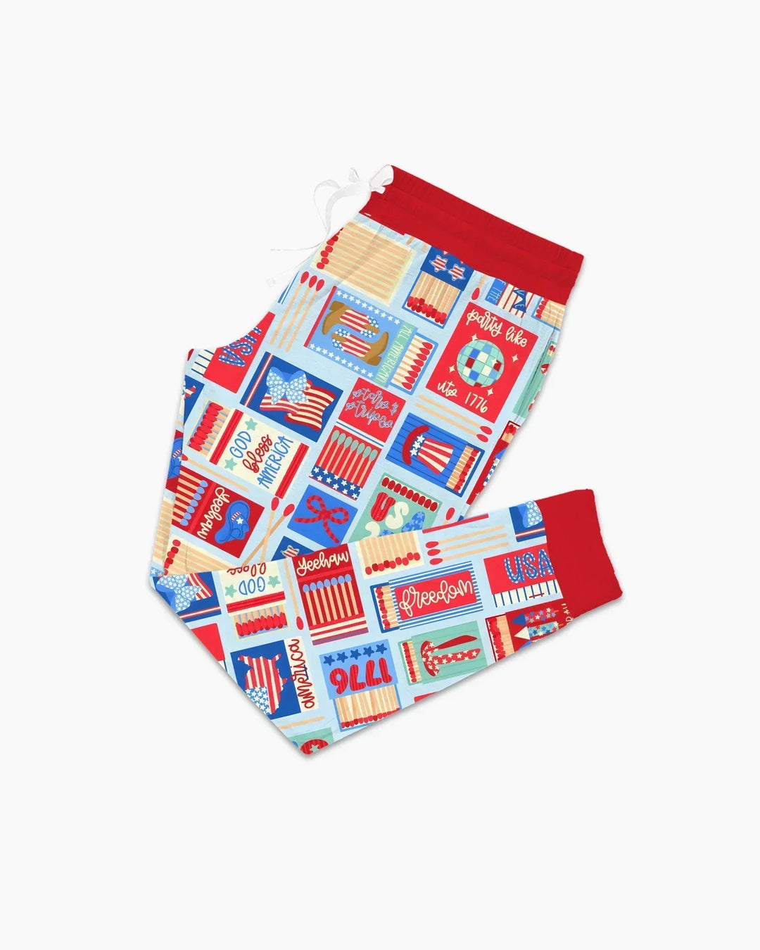 Patriotic Matchbox Family Matching Bamboo Women Pajama Set