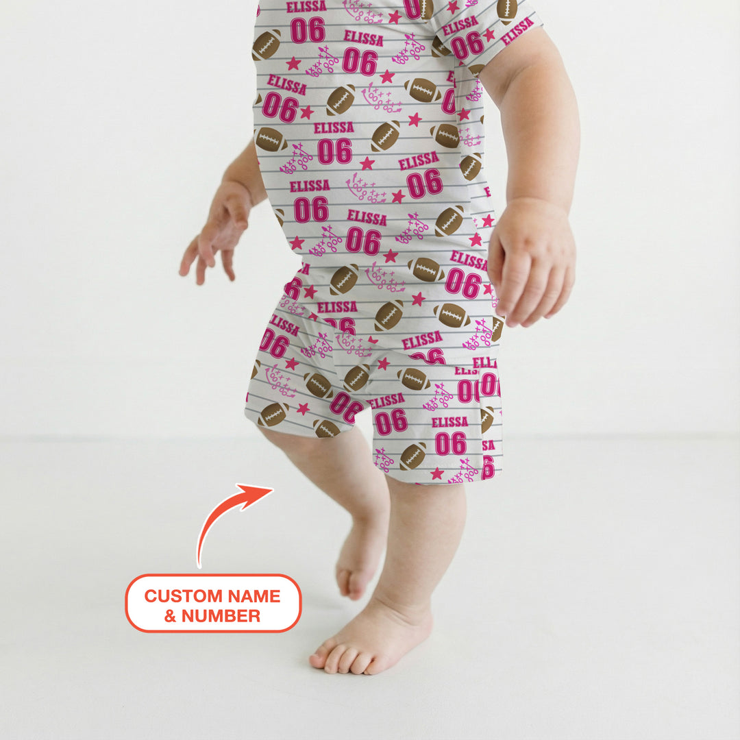 Zweiteiliges Pyjama-Set mit kurzen Ärmeln und Shorts im Sommer-Design