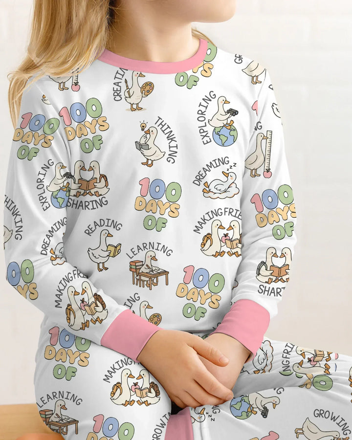 100 Days Of... Two Piece Long Sleeve Pajama Set