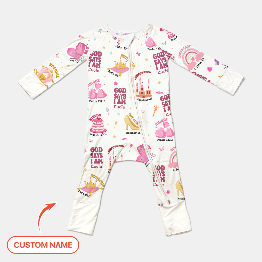 Custom Name God Says I Am Girl Custom Name Convertible Zippy