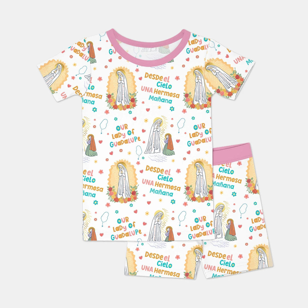 Maria Our Lady Of Guadalupe Two Piece Short Sleeve Shorts Pajama Set