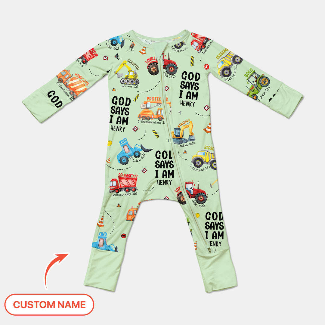 Custom Name God Says I Am Boy Convertible Zippy