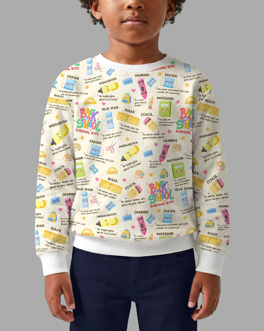 Back To School Survival Kit Bamboo Crewneck Sweatshirt