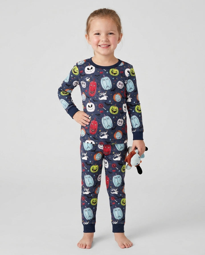 Nightmare Pumpkin Bamboo Two Piece Long Sleeve Pajama Set