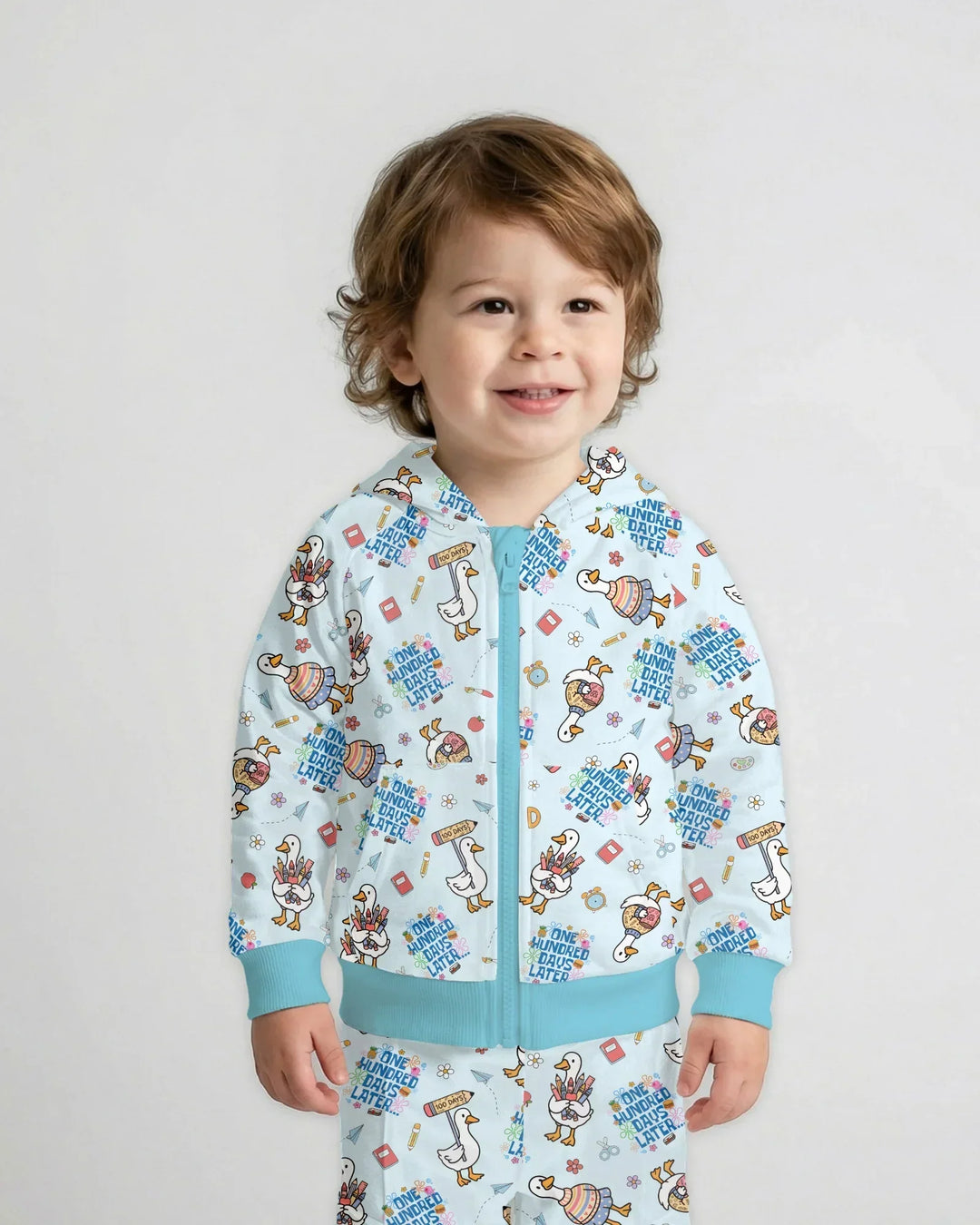 One Hundred Days Later Silly Goose Zip Hoodie