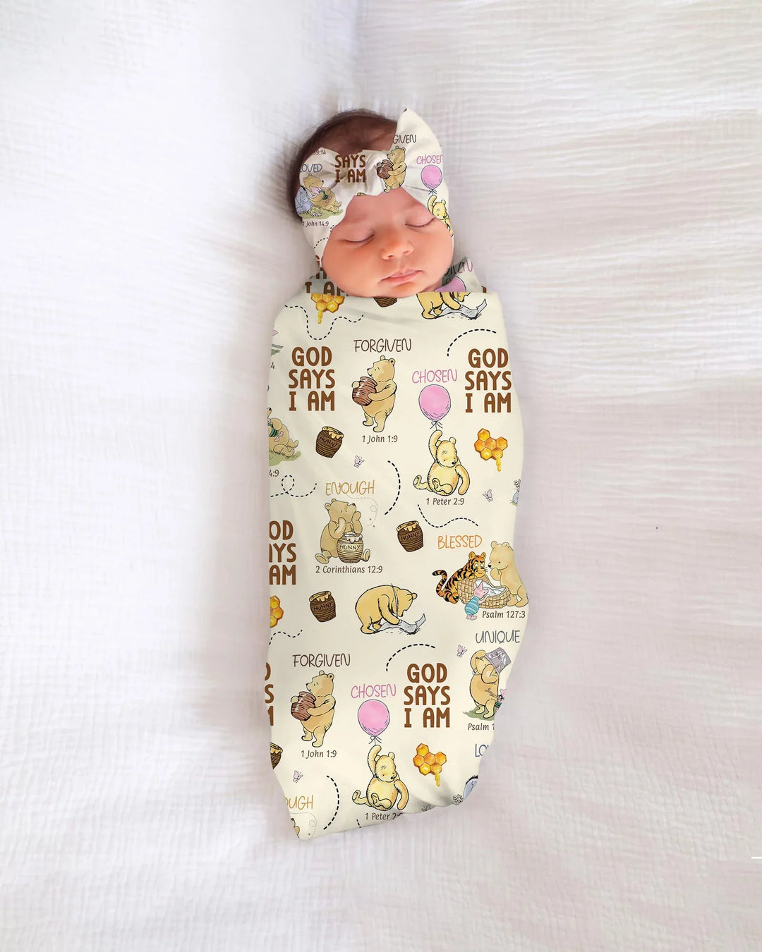 God Says I Am Little Blessings swaddle blanket
