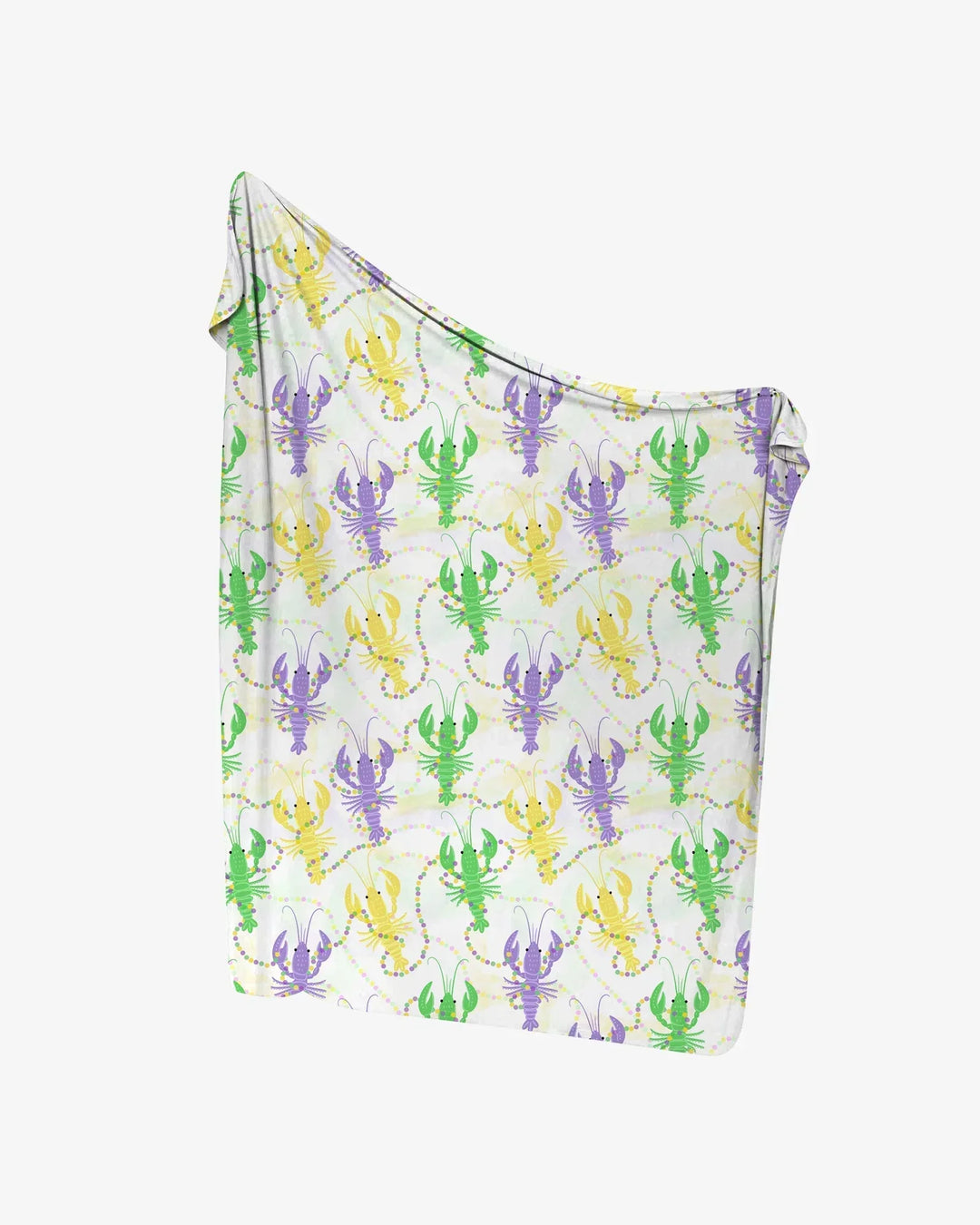 Manta Envolvente de Bambú para Bebé a Juego con la Familia, Diseño de Cangrejos de Mardi Gras
