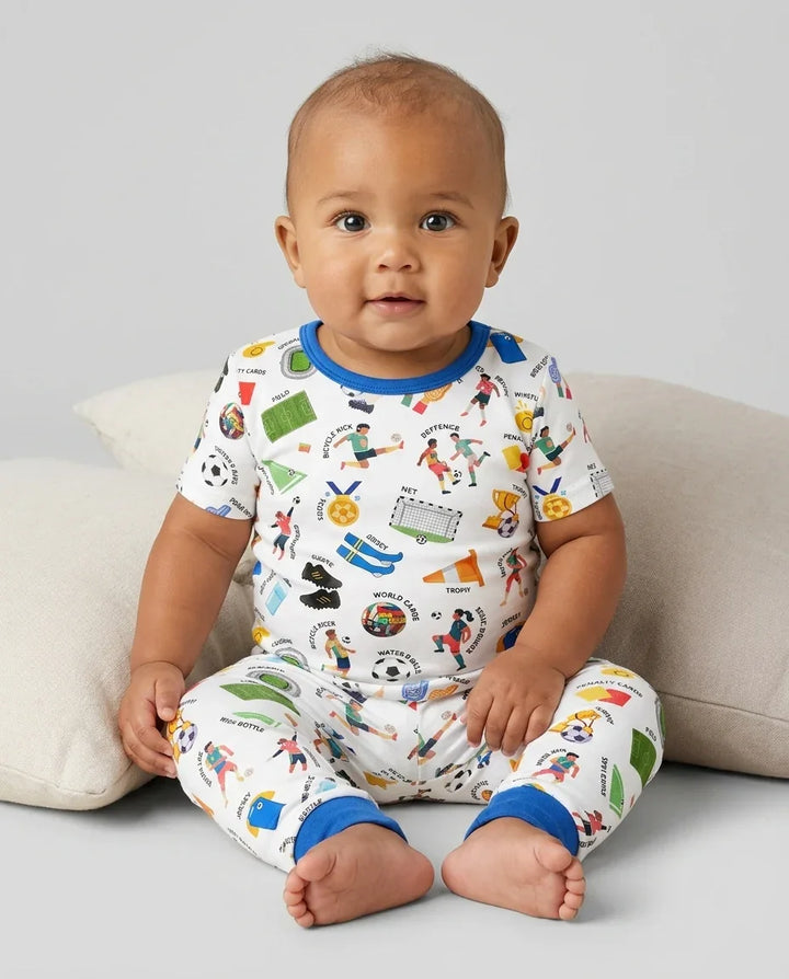 Zweiteiliges, kurzärmliges Pyjama-Set mit Marienkäfern