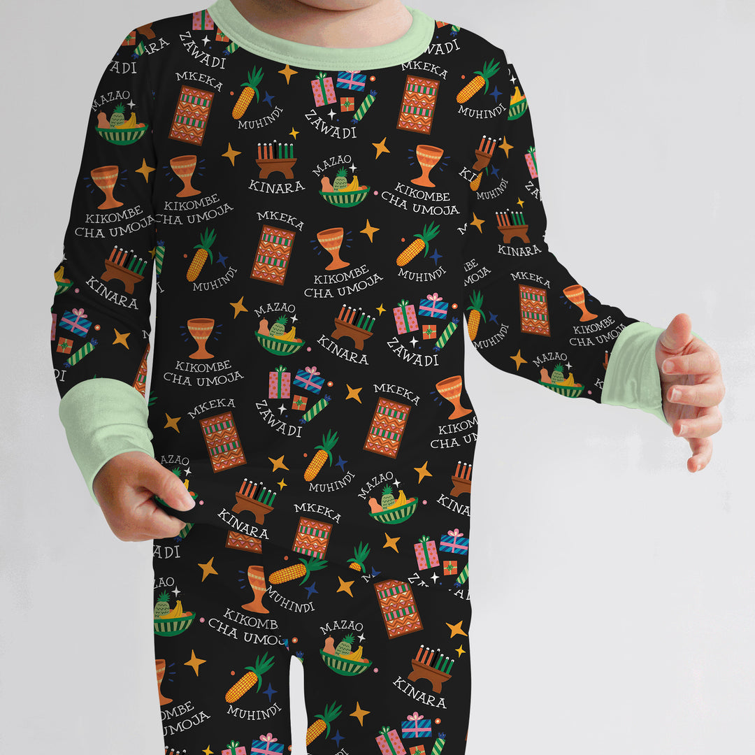 Kwanzaa Spirit Two Piece Long Sleeve Pajama Set