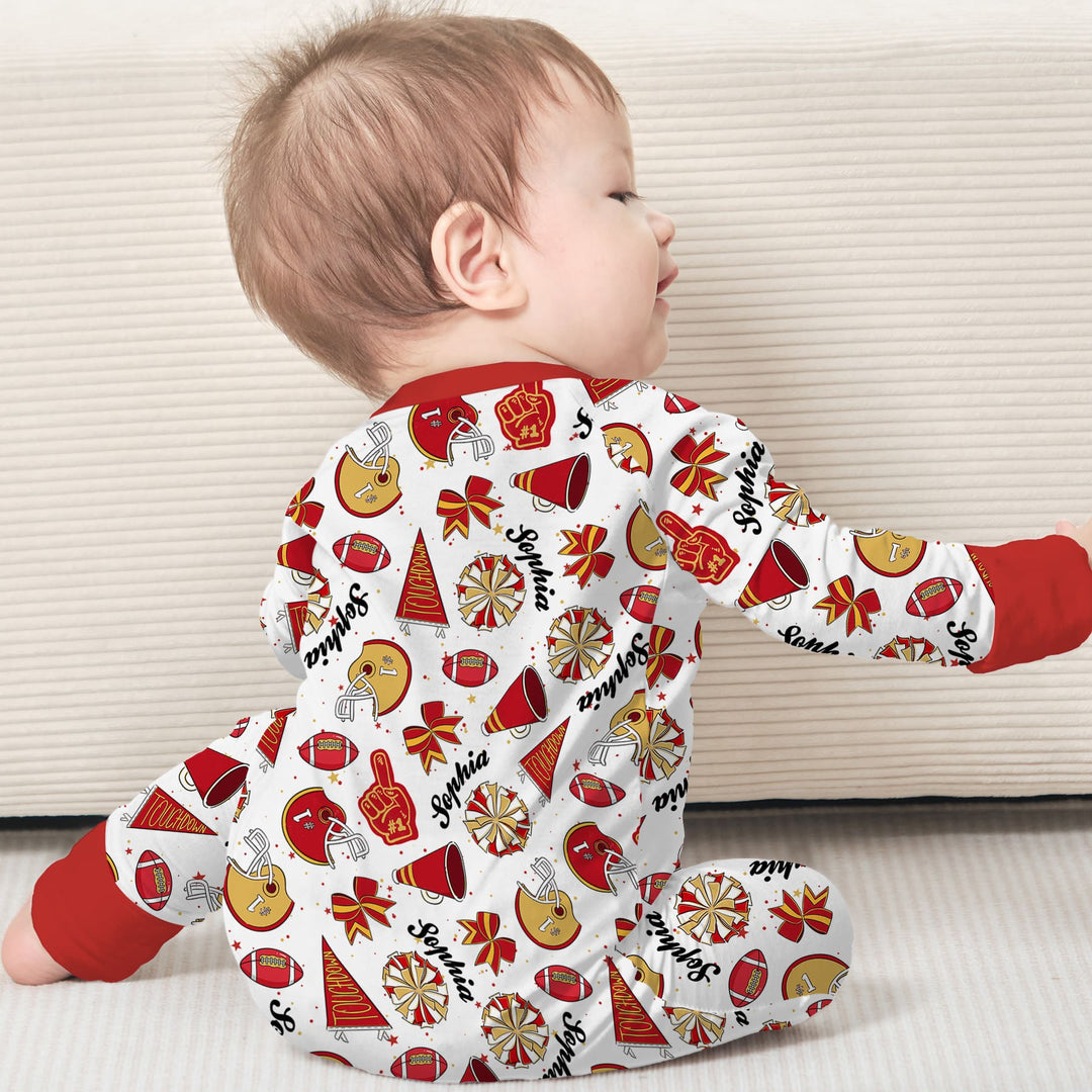 Custom Name Football Cheerleader Convertible Zippy