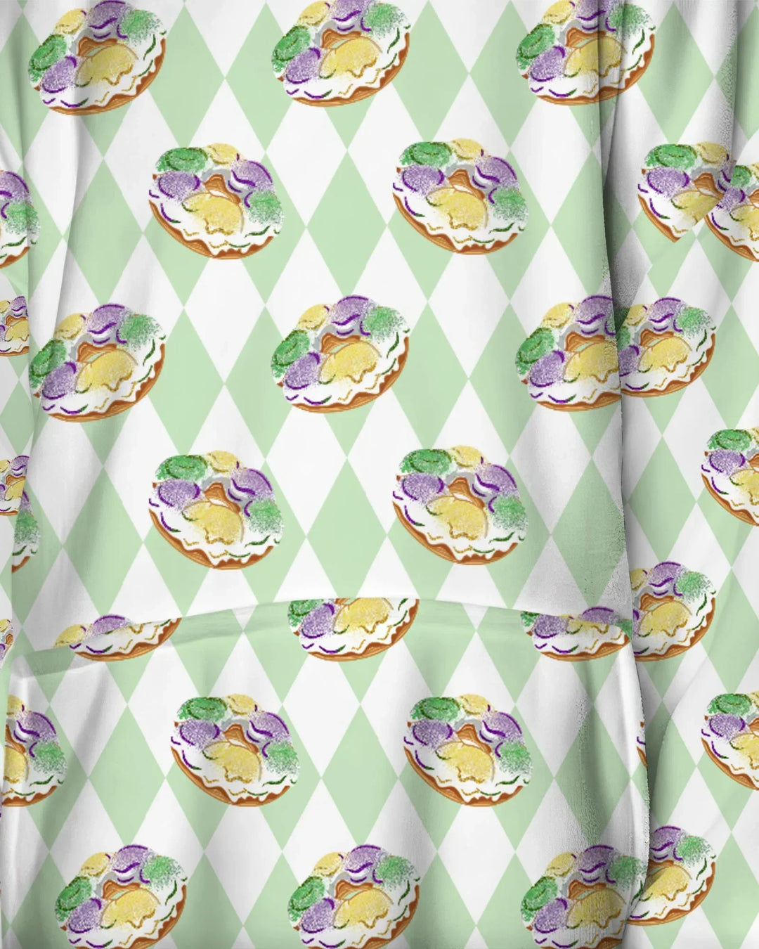 Mardi Gras Donut Tragbarer Bambus-Decken-Hoodie