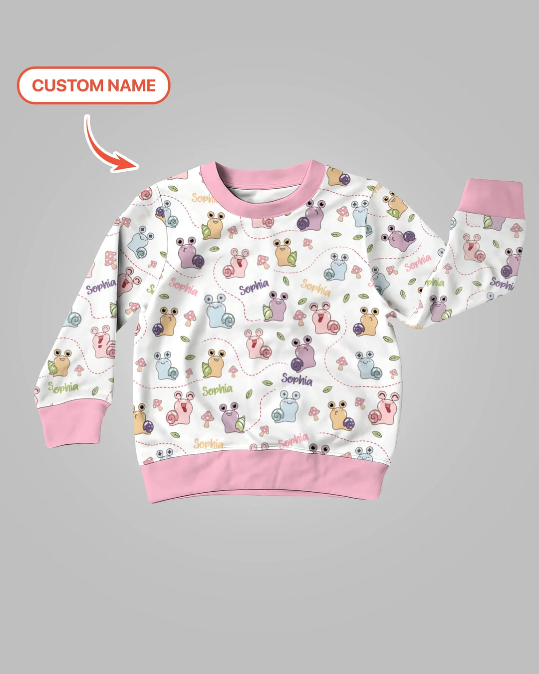 Sudadera de cuello redondo de bambú "¡Lo logré!" con nombre personalizado