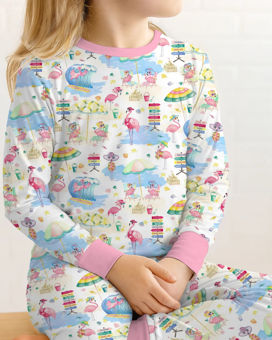 Zweiteiliges Langarm-Pyjama-Set mit Sommerfrüchten