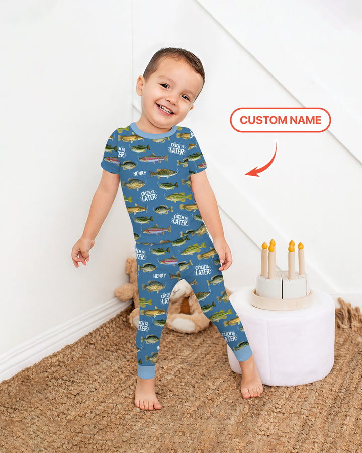 Zweiteiliges, kurzärmliges Pyjama-Set mit Marienkäfern