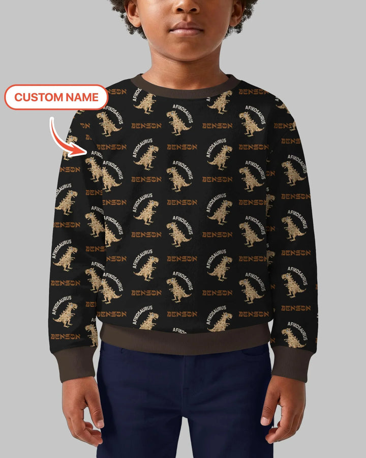 Custom Name Afikosaurus Crewneck Sweatshirt