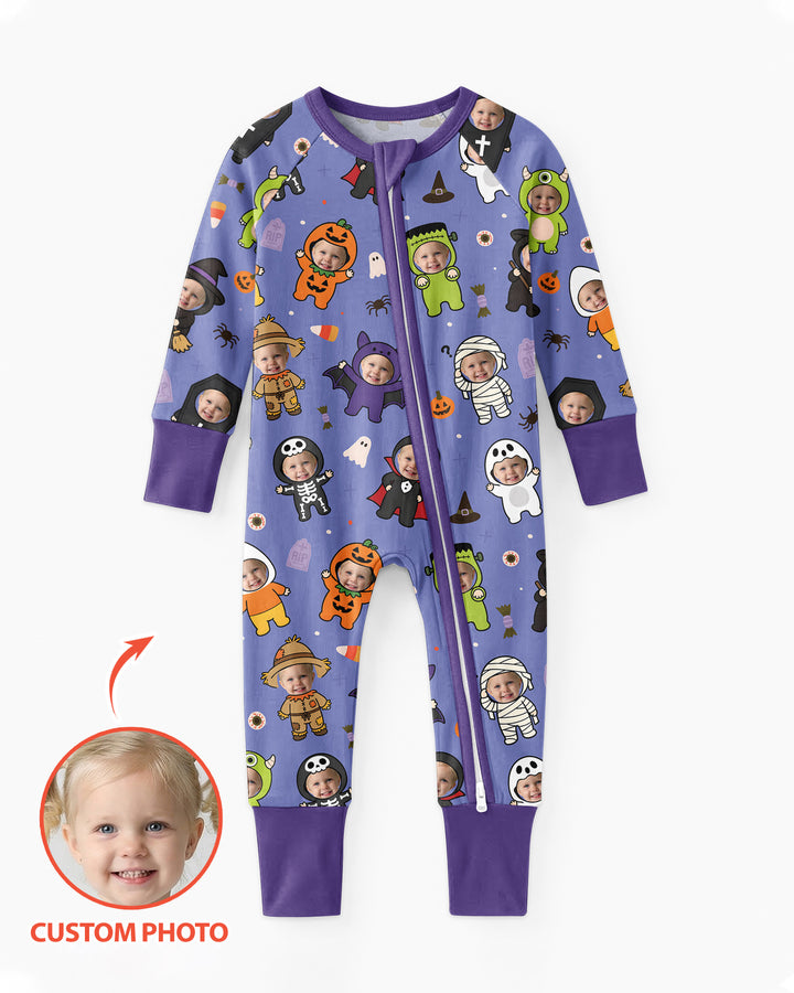 Custom Photo Little Halloween Crew Bamboo Convertible Zippy