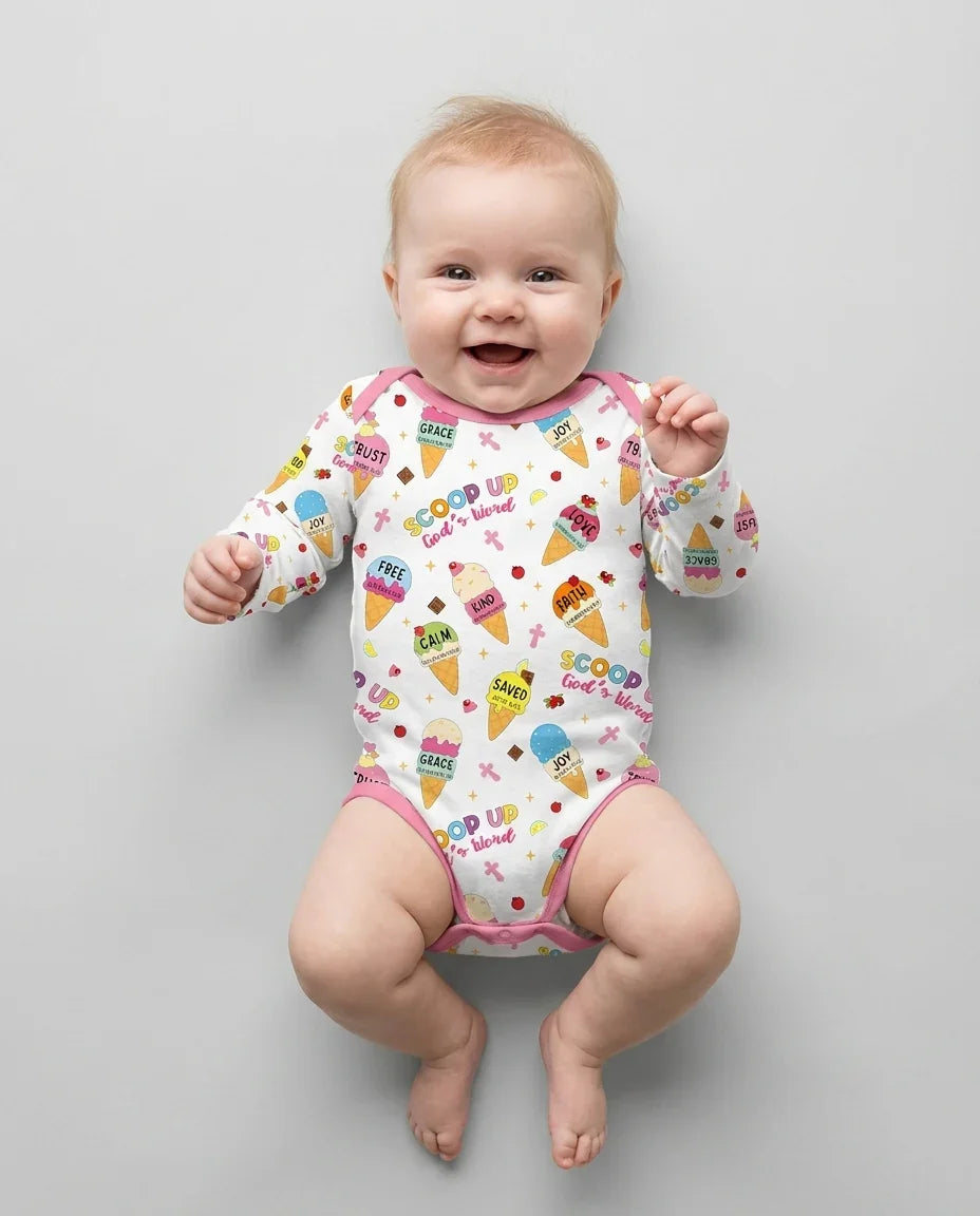 Gerippte Babykleidung mit individuellem Foto - Weich &amp; Skizzenhaft