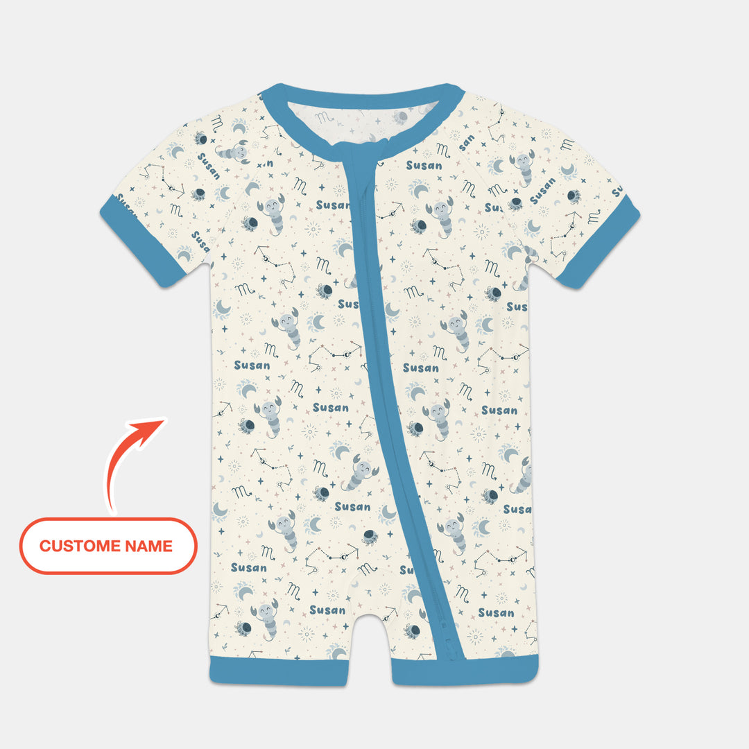 Bohemian Baby Zodiac Signs Custom Name Shorty Zippy