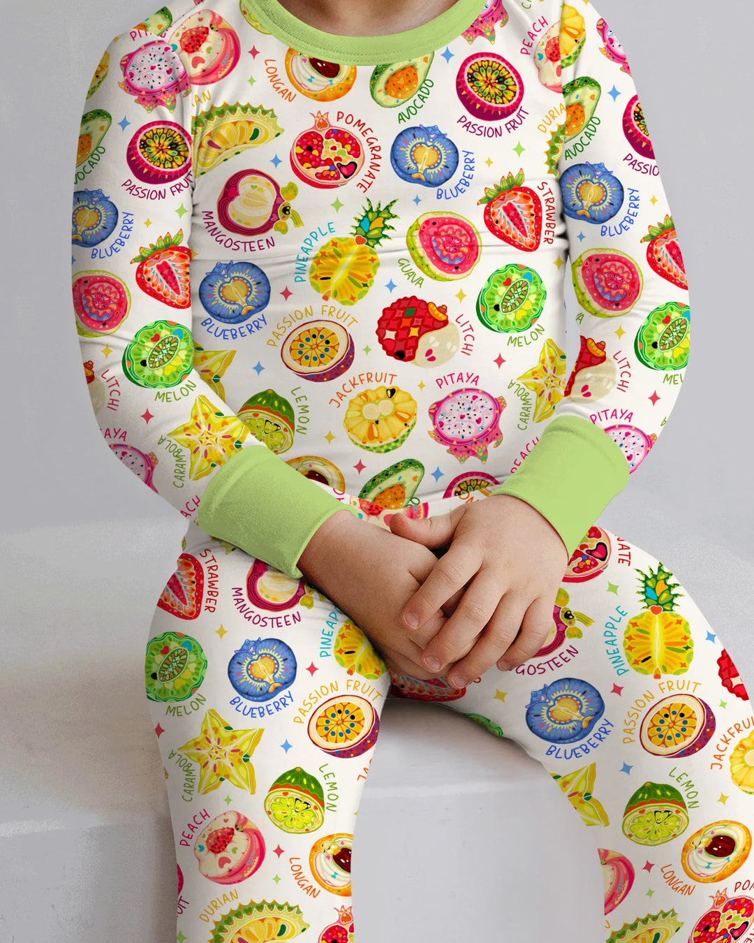 Conjunto de pijama de dos piezas de manga larga de bambú Juicy World