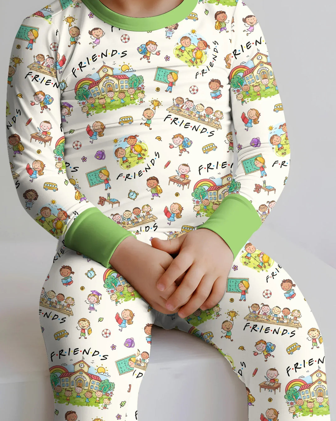 School Friends Forever Bamboo Two Piece Long Sleeve Pajama Set