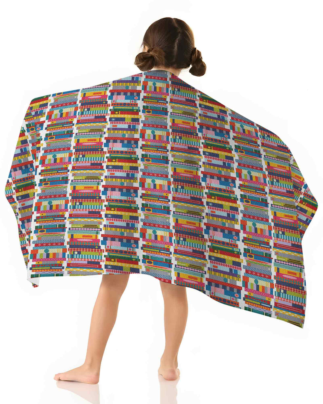 Rainbow Bookshelf Bamboo Beach Towel