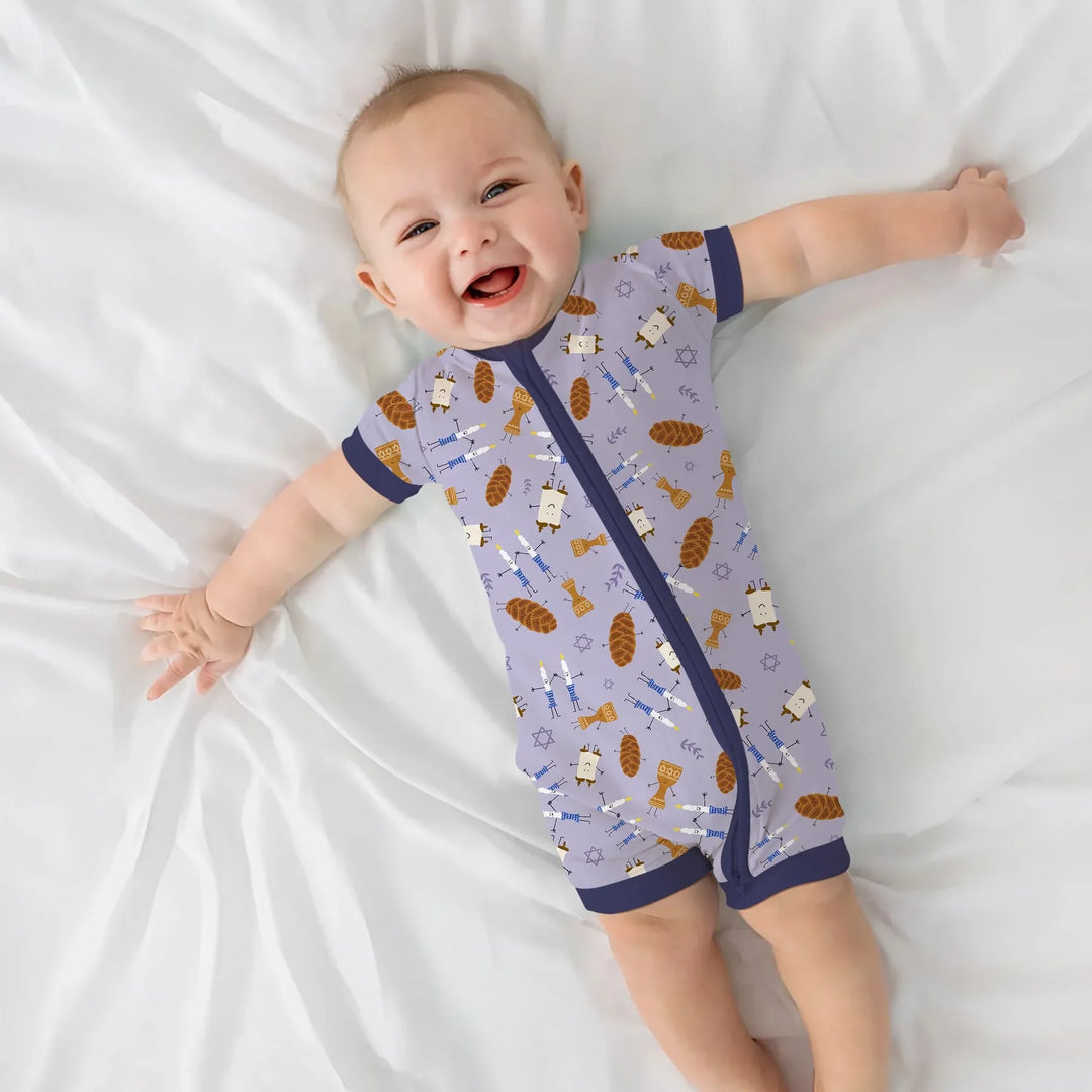 Shabbat Shalom Family Matching Shorty Zippy