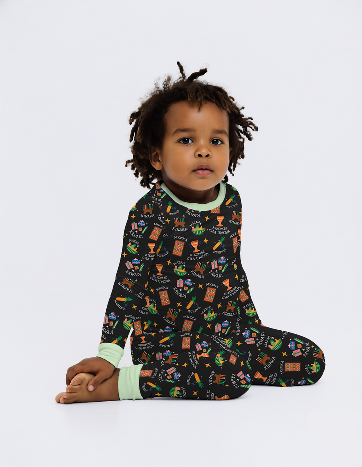 Kwanzaa Spirit Two Piece Long Sleeve Pajama Set