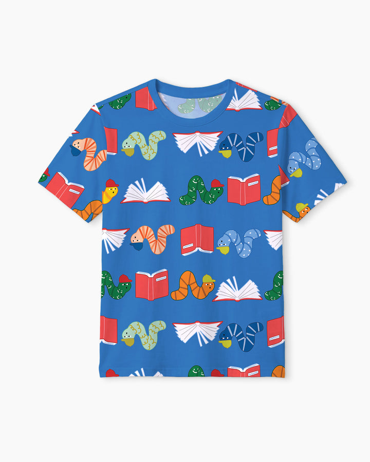 Bookworm Family Matching Bamboo Men Short Sleeve Short Pajama Set