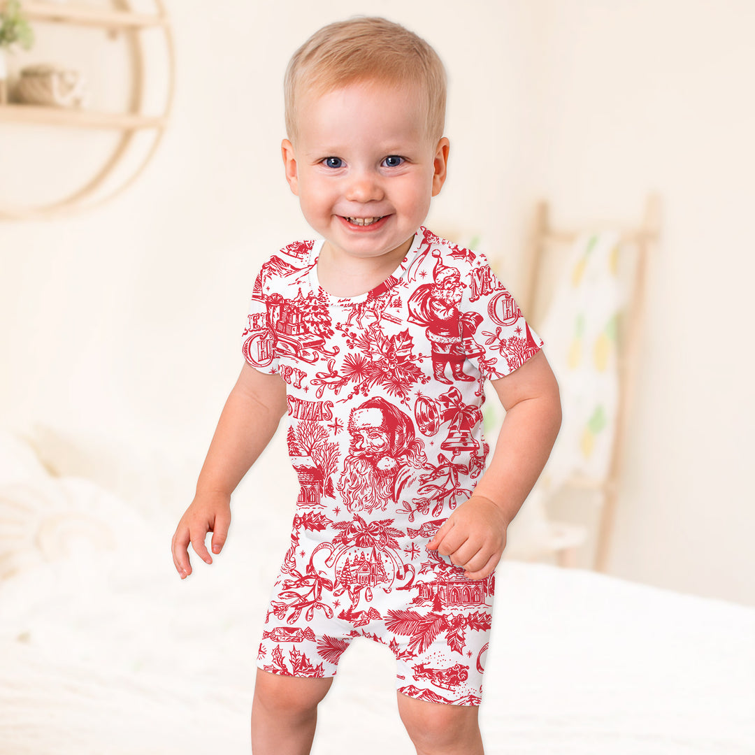 Zweiteiliges Pyjama-Set mit kurzen Ärmeln und Shorts im Sommer-Design