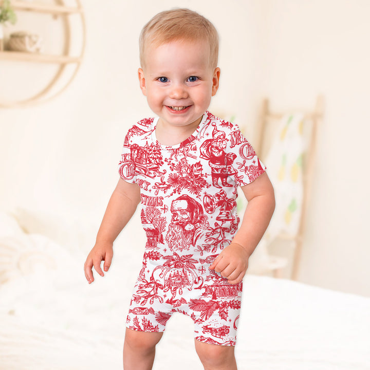 Zweiteiliges Pyjama-Set mit kurzen Ärmeln und Shorts im Sommer-Design