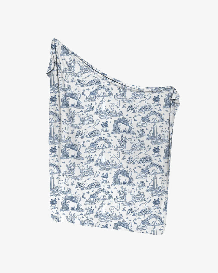 Toile Cats swaddle blanket