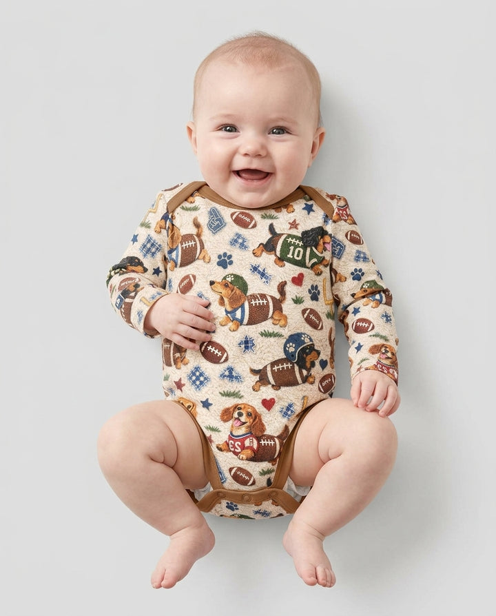 Football Doxie Squad Bamboo Bodysuit