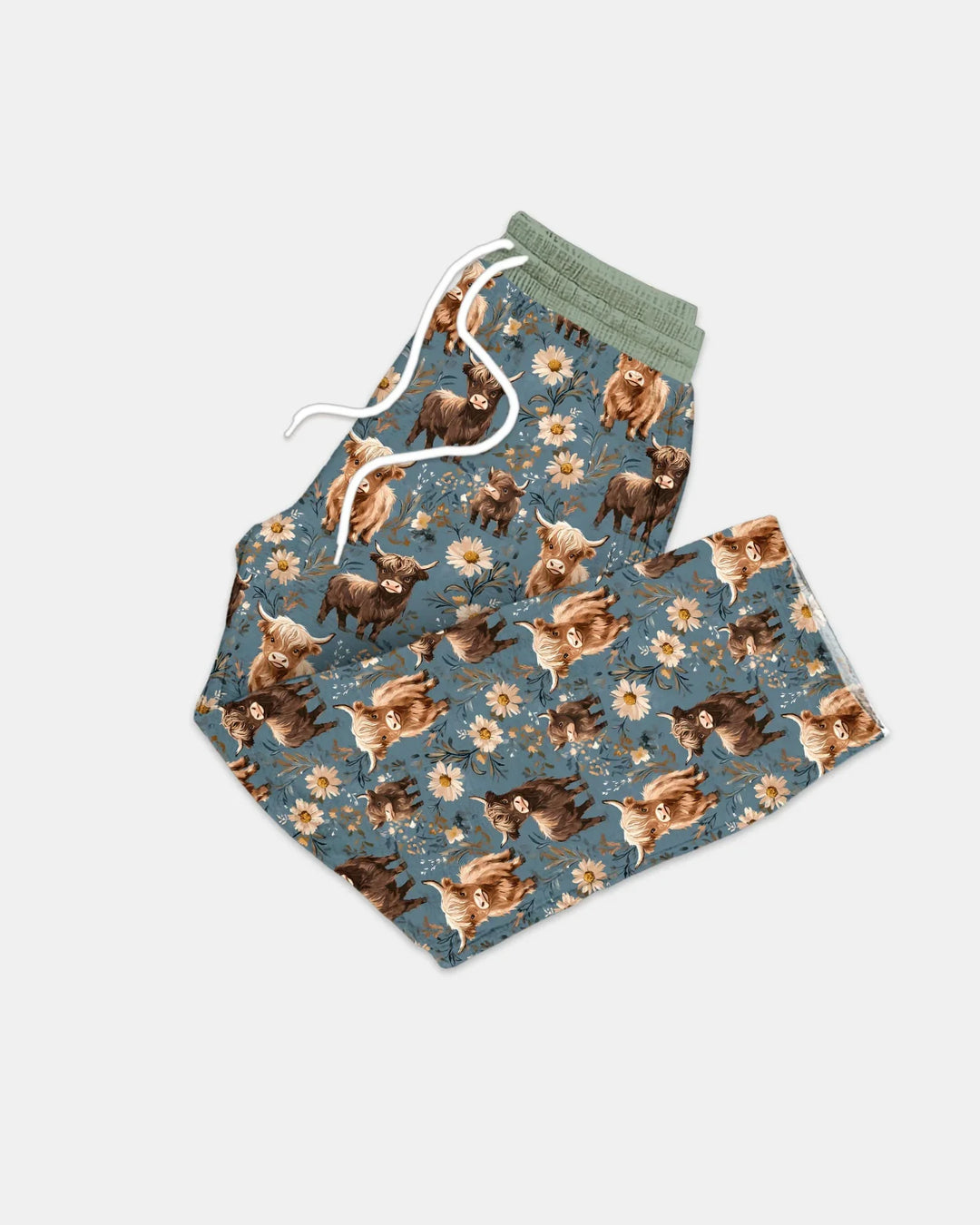Majestic Highland Cows Family Matching Bamboo Men's Pajama Set