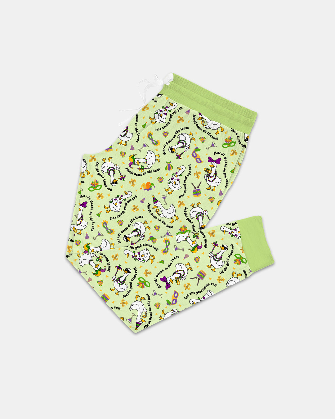 Mardi Gras Silly Goose Women Pajama Set
