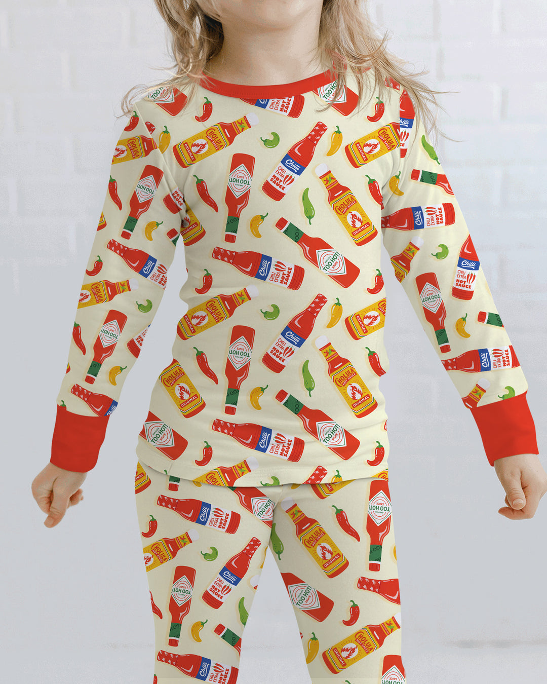 Spicy Sauce Bamboo Two Piece Long Sleeve Pajama Set