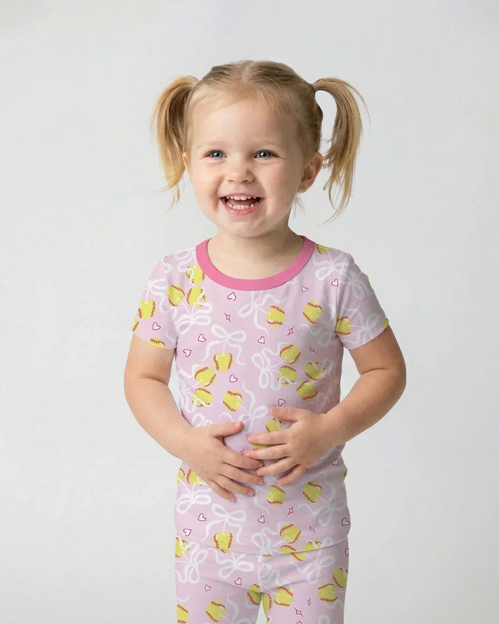 Zweiteiliges, kurzärmliges Pyjama-Set mit Marienkäfern