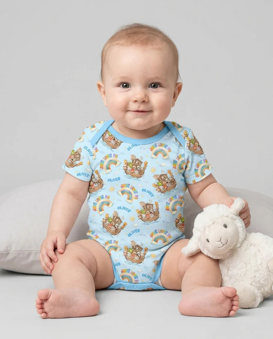 Gerippte Babykleidung mit individuellem Foto - Weich &amp; Skizzenhaft