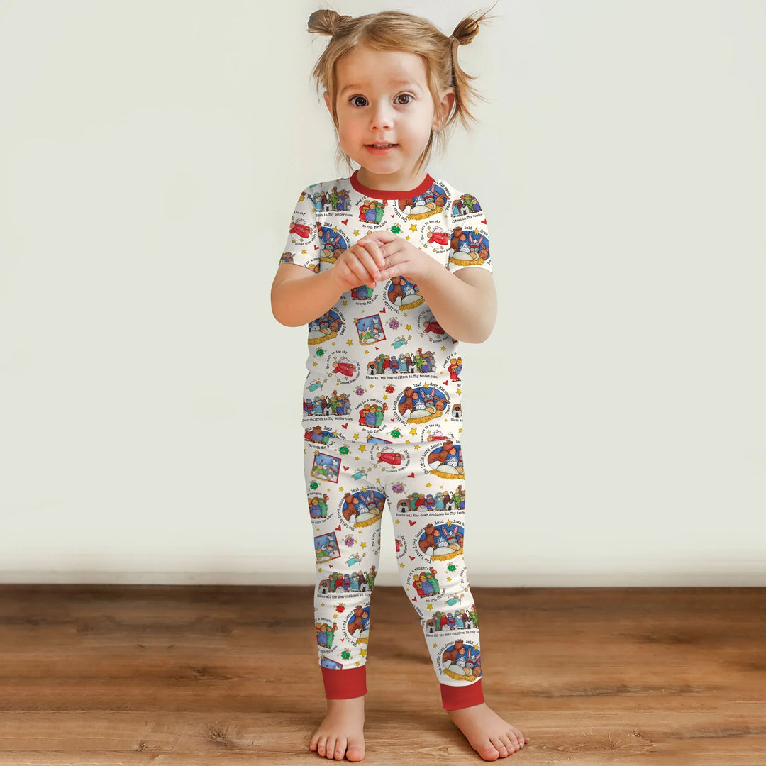 Zweiteiliges, kurzärmliges Pyjama-Set mit Marienkäfern