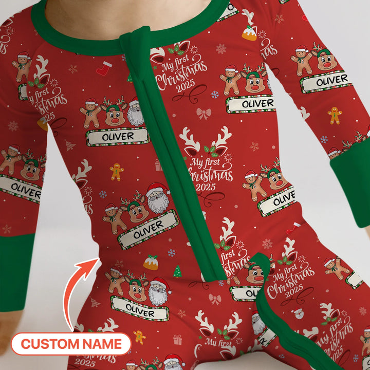 Custom Name "Merry Christmas My Deer" For Boy - Convertible Zippy , Custom Name "Merry Christmas My Deer" For Boy - Convertible Zippy - 0-3M