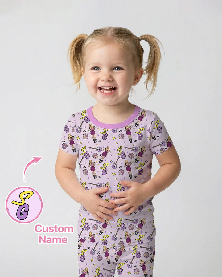 Zweiteiliges, kurzärmliges Pyjama-Set mit Marienkäfern