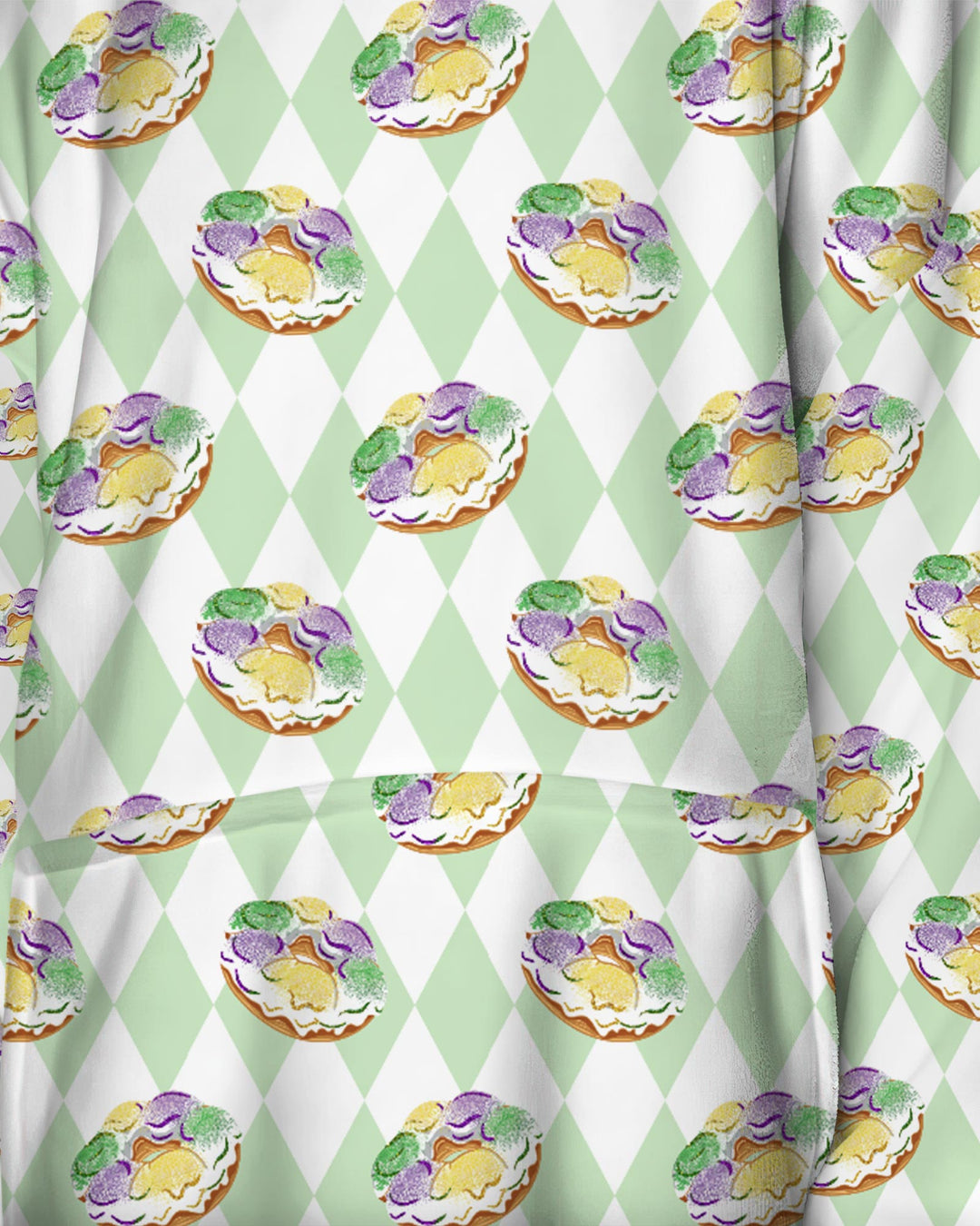 Mardi Gras Donut Wearable Blanket Hoodie