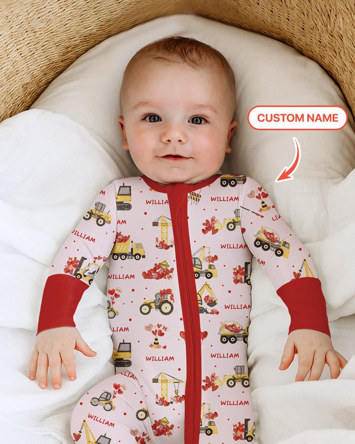 Custom Name Valentine Trucks Family Matching Convertible Zippy