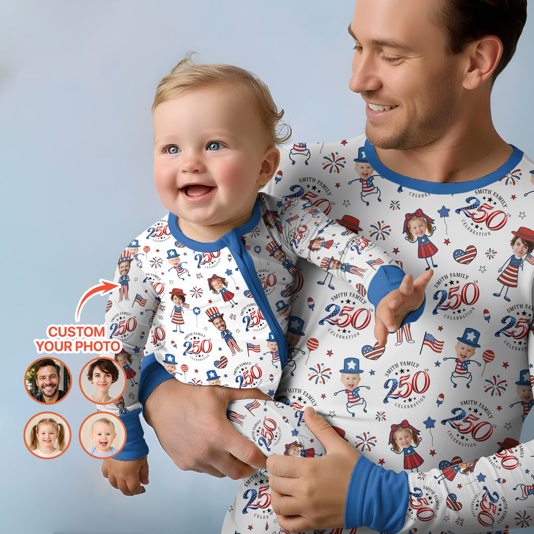 Custom Photo Smith Family Celebration Bamboo Convertible Zippy