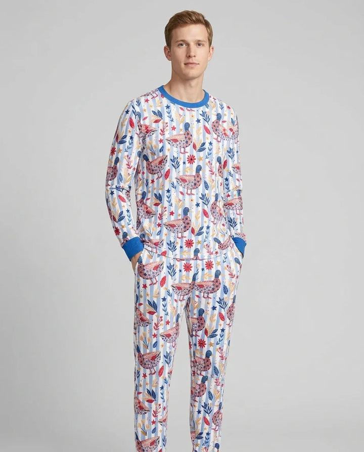 Patriotic Mallard Duck Bamboo Men's Pajama Set