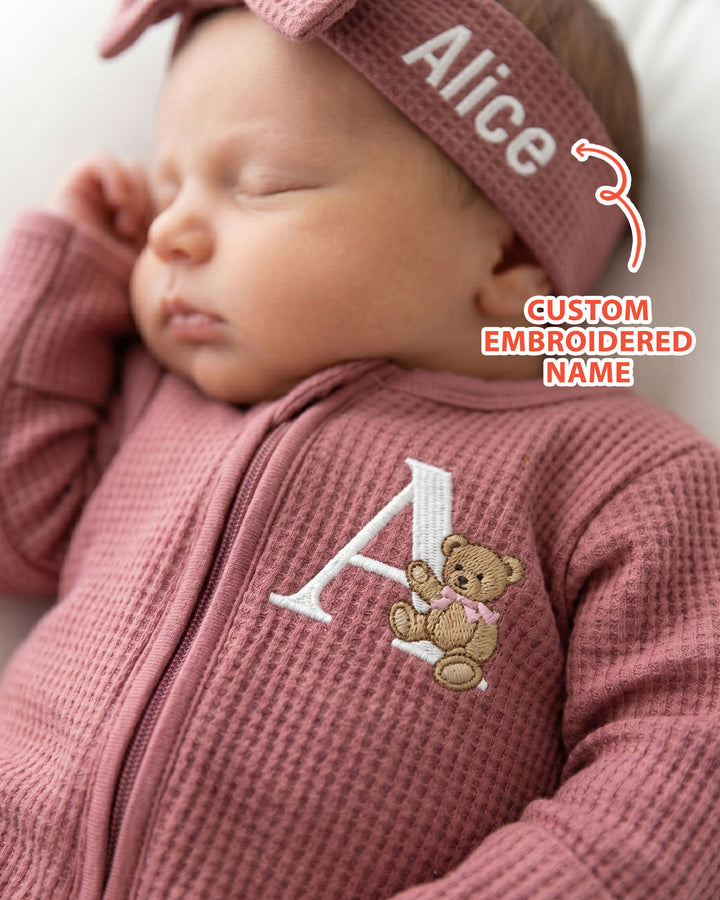 Gerippte Babykleidung mit individuellem Foto - Weich &amp; Skizzenhaft