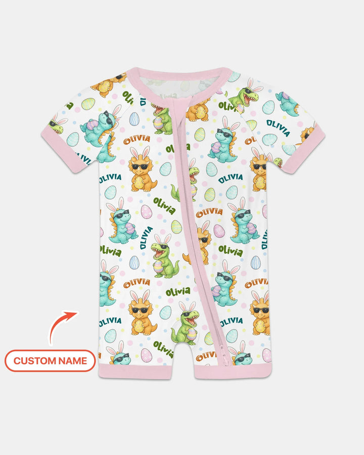 Custom Name Dinosaur on the Hunt Shorty Zippy