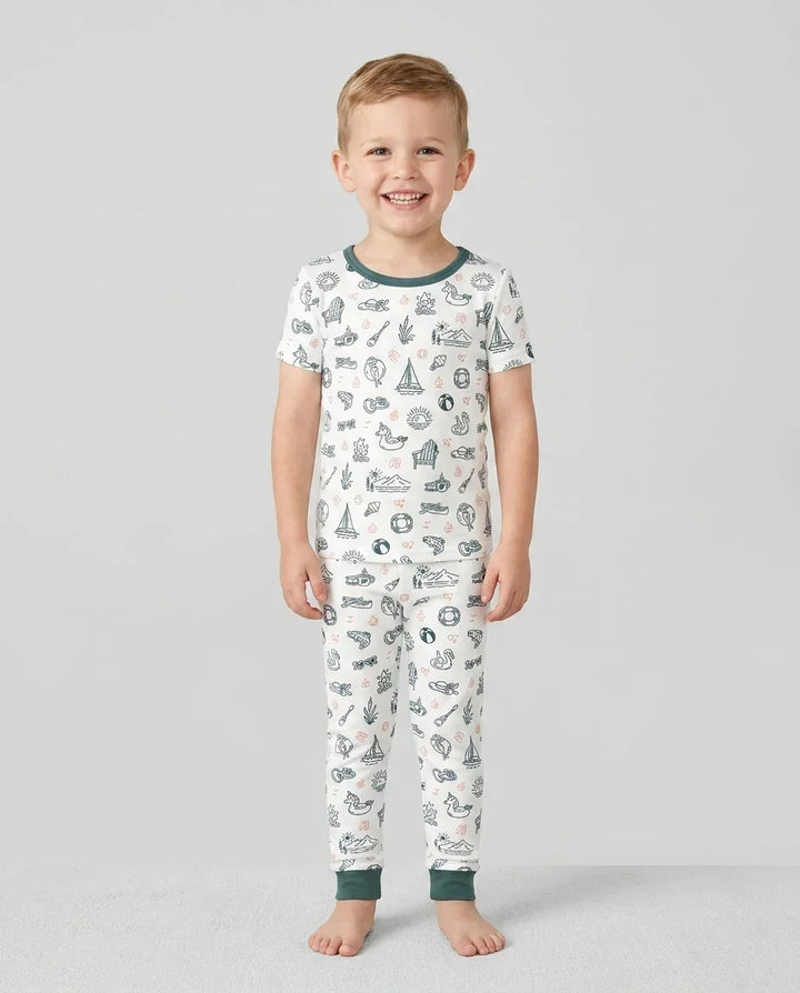 Lake Vibe Bamboo Two Piece Short Sleeve Pajama Set