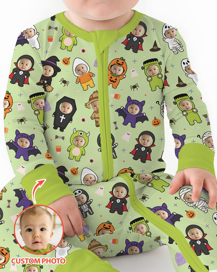 Custom Photo Little Halloween Crew Bamboo Convertible Zippy