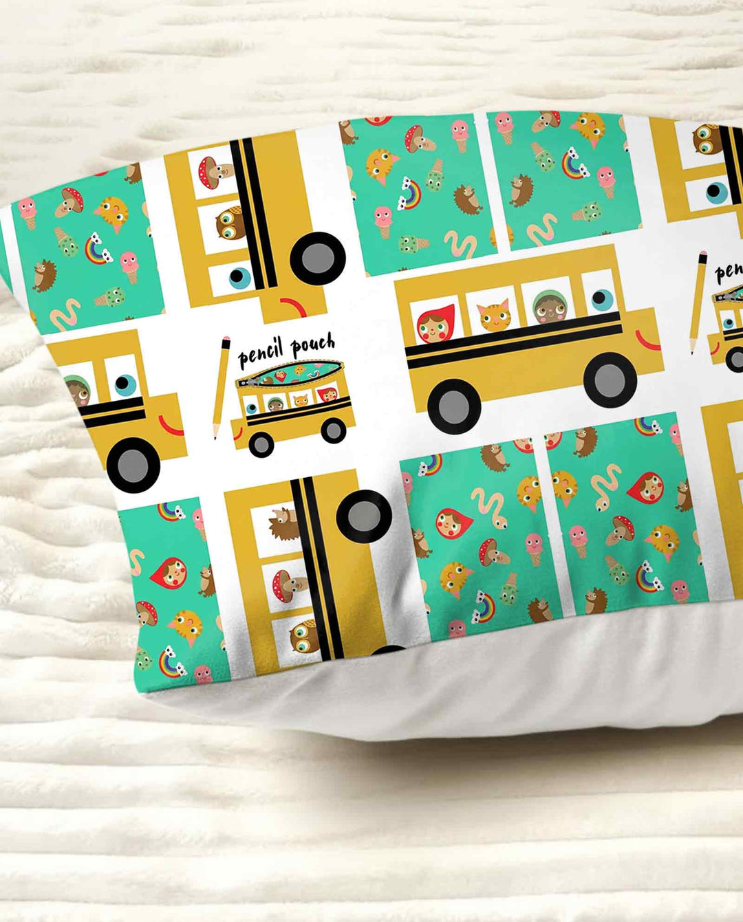 School Bus Adventures Bamboo Pillow Case